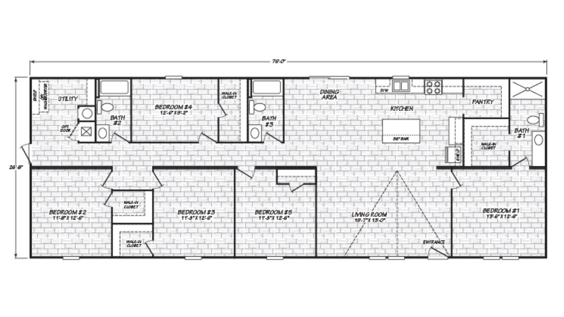 The Lampasas — 5 bed 3 bath Double Wide home, photo 1 of 1